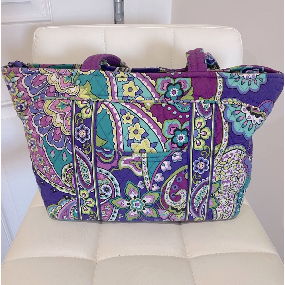 Vera Bradley Purple and Green Paisley Tote
